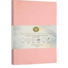 Victoria's Journals Smyth Pastel Çizgili Defter Pembe 15 x 21 cm