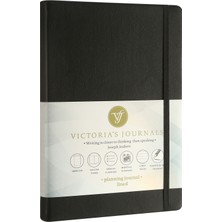 Victoria's Journals Venzi Classic Çizgili Defter Siyah 14 x 20 cm