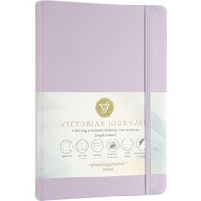 Victoria's Journals Venzi Classic Çizgili Defter Pastel Mor 14 x 20 cm