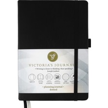 Victoria's Journals Venzi Classic Noktalı Defter Siyah 14 x 20 cm