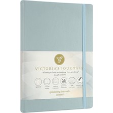 Victoria's Journals Venzi Classic Noktalı Defter Pastel Mavi 14 x 20 cm