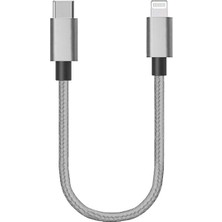 Ally Usb-Type C iPhone Uyumlu 20W Pd Hızlı Şarj Kablosu 20CM Kısa Kopmaz Halat Kablo