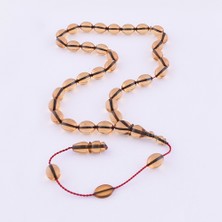 Nusnus Ateş Kehribar Arpa Kesim Usta İşi Tesbih