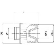 Bmc Açık Hava Filtresi 130MM Giriş 140MM Uzunluk