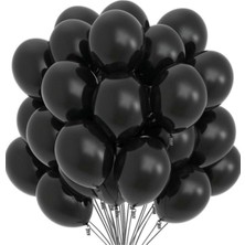 Bal10 Dünyası 12 Inç Pastel Siyah Balon 25'li