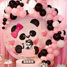 Bal10 Dünyası 100 Adet Panda Temalı Nalon Kensepti ve 5 mt  Şerit Zincir