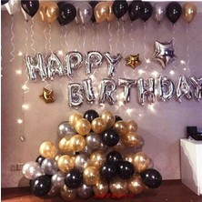 Bal10 Dünyası Happy Birthday Doğum Günü Balon Seti Lüks Set