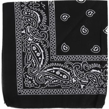 Attach Siyah Şal Desen Damlalı Bandana