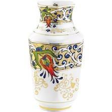 Decorium Kütahya Porselen El Dekoru 25 cm Antik Vazo Dekor NO:1353824