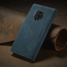 Eabhulie Xiaomi Redmi Note 9 Pro Için Retro Pu Deri Tpu Kart Bölmeli Manyetik Flip Standlı Kılıf (Yurt Dışından)