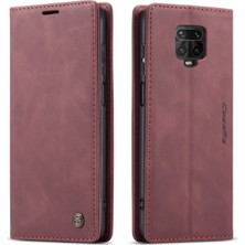 Eabhulie Xiaomi Redmi Note 9 Pro Için Retro Pu Deri Tpu Kart Bölmeli Manyetik Flip Standlı Kılıf (Yurt Dışından)