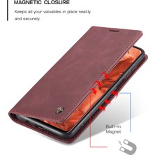 Eabhulie Xiaomi Redmi Note 9 Pro Için Retro Pu Deri Tpu Kart Bölmeli Manyetik Flip Standlı Kılıf (Yurt Dışından)