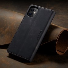 Eabhulie iPhone 11 Için Retro Pu Deri Tpu Kart Bölmeli Manyetik Flip Standlı Kılıf (Yurt Dışından)