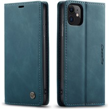 Eabhulie iPhone 11 Için Retro Pu Deri Tpu Kart Bölmeli Manyetik Flip Standlı Kılıf (Yurt Dışından)