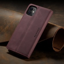 Eabhulie iPhone 11 Için Retro Pu Deri Tpu Kart Bölmeli Manyetik Flip Standlı Kılıf (Yurt Dışından)