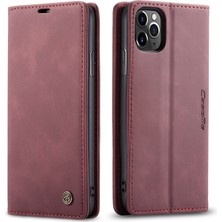 Eabhulie iPhone 11 Pro Max Için Retro Pu Deri Tpu Kart Bölmeli Manyetik Flip Standlı Kılıf (Yurt Dışından)