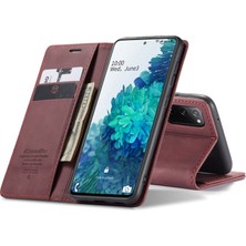 Eabhulie Samsung Galaxy S20 Fe 5g Için Retro Pu Deri Tpu Kart Bölmeli Manyetik Flip Standlı Kılıf (Yurt Dışından)