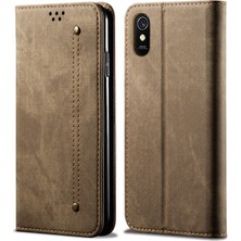 Eabhulie Xiaomi Redmi 9A Için Retro Deri Flip Cüzdan Standlı Kılıf (Yurt Dışından)