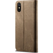 Eabhulie Xiaomi Redmi 9A Için Retro Deri Flip Cüzdan Standlı Kılıf (Yurt Dışından)