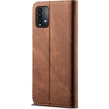 Eabhulie Xiaomi Redmi 9t / Redmi 9 Power Için Retro Deri Flip Cüzdan Standlı Kılıf (Yurt Dışından)