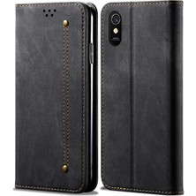 Eabhulie Xiaomi Redmi 9A Için Retro Deri Flip Cüzdan Standlı Kılıf (Yurt Dışından)