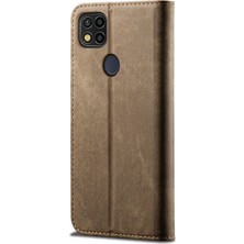 Eabhulie Xiaomi Redmi 9c Için Retro Deri Flip Cüzdan Standlı Kılıf (Yurt Dışından)