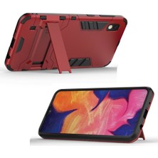 Eabhulie Samsung Galaxy A10 Için Çift Katmanlı Tpu +Pc Korumalı Standlı Kılıf Kapaklı (Yurt Dışından)