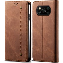 Eabhulie Xiaomi Poco X3 Nfc Için Retro Deri Flip Cüzdan Standlı Kılıf (Yurt Dışından)