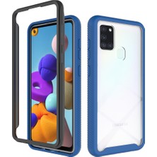 Eabhulie Samsung Galaxy A21S Için Çift Katmanlı Şeffaf Bumper Shockproof Tam Koruma Kılıf (Yurt Dışından)