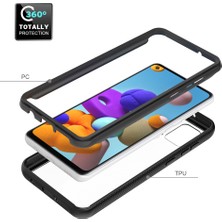 Eabhulie Samsung Galaxy A21S Için Çift Katmanlı Şeffaf Bumper Shockproof Tam Koruma Kılıf (Yurt Dışından)