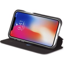 Eabhulie iPhone x / Xs Için Ince Flip Pu Deri Manyetik Standlı Shockproof Kılıf (Yurt Dışından)