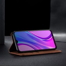 Eabhulie Xiaomi Redmi 9 Için Retro Deri Flip Cüzdan Standlı Kılıf (Yurt Dışından)