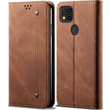 Eabhulie Xiaomi Redmi 9c Için Retro Deri Flip Cüzdan Standlı Kılıf (Yurt Dışından)