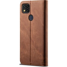 Eabhulie Xiaomi Redmi 9c Için Retro Deri Flip Cüzdan Standlı Kılıf (Yurt Dışından)