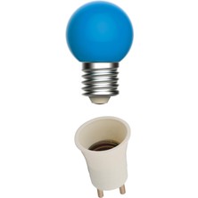 Aliden Fişli Duy LED Gece Lambası Ampul Duy Fişli (1 W - 1,5 W) Mavi