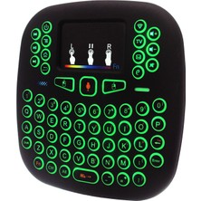 My Black 2.4GHZ I18 Mini Kablosuz Touch Pad Işıklı Klavye