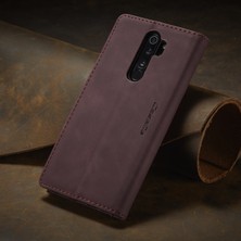 Eabhulie Xiaomi Redmi Note 8 Pro Için Retro Pu Deri Tpu Kart Bölmeli Manyetik Flip Standlı Kılıf (Yurt Dışından)