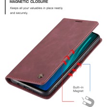 Eabhulie Xiaomi Redmi Note 8 Pro Için Retro Pu Deri Tpu Kart Bölmeli Manyetik Flip Standlı Kılıf (Yurt Dışından)