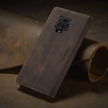 Eabhulie Xiaomi Redmi Note 9 Pro Için Retro Pu Deri Tpu Kart Bölmeli Manyetik Flip Standlı Kılıf (Yurt Dışından)