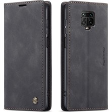 Eabhulie Xiaomi Redmi Note 9 Pro Için Retro Pu Deri Tpu Kart Bölmeli Manyetik Flip Standlı Kılıf (Yurt Dışından)