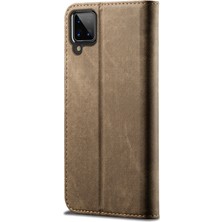 Eabhulie Samsung Galaxy A12 5g Için Retro Deri Flip Cüzdan Standlı Kılıf (Yurt Dışından)