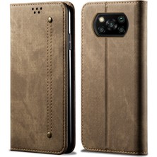 Eabhulie Xiaomi Poco X3 Nfc Için Retro Deri Flip Cüzdan Standlı Kılıf (Yurt Dışından)