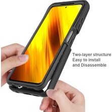 Eabhulie Xiaomi Poco X3 Nfc Için Çift Katmanlı Şeffaf Bumper Shockproof Tam Koruma Kılıf (Yurt Dışından)