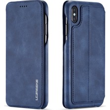 Eabhulie iPhone x / Xs Için Ince Flip Pu Deri Manyetik Standlı Shockproof Kılıf (Yurt Dışından)