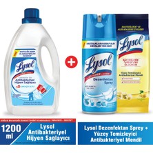 Lysol Çamaşır Antibakteriyel Hijyen Sağlayıcı 1,2 Lt Dezenfektan Sprey Antibakteriyel Mendil 72'li