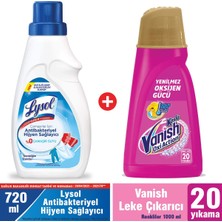 Lysol Çamaşır Antibakteriyel Hijyen Sağlayıcı 720 ml Vanish Kosla Leke Çıkarıcı Gold  Renkliler 1 Lt