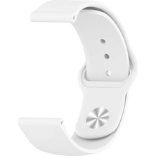 Nezih Case Samsung Gear S2 Uyumlu 20MM Silikon Kordon Beyaz