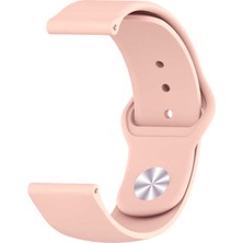Nezih Case Samsung Galaxy Watch Active 2 44MM Uyumlu 20MM Silikon Kordon Pudra