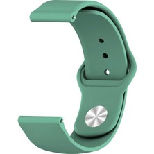 Nezih Case Samsung Galaxy Watch 3 45MM Uyumlu 22MM Silikon Kordon Su Yeşil