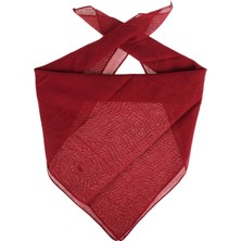 Attach Bry-Bordo Düz Renk Kare Bandana